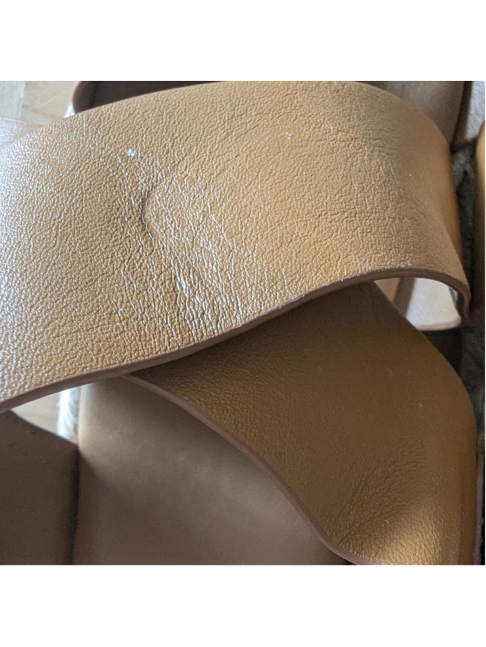 Vince Tenison Leather Espadrille Sandals Hazelnut Slingback Sz 8 - Picture 11 of 14